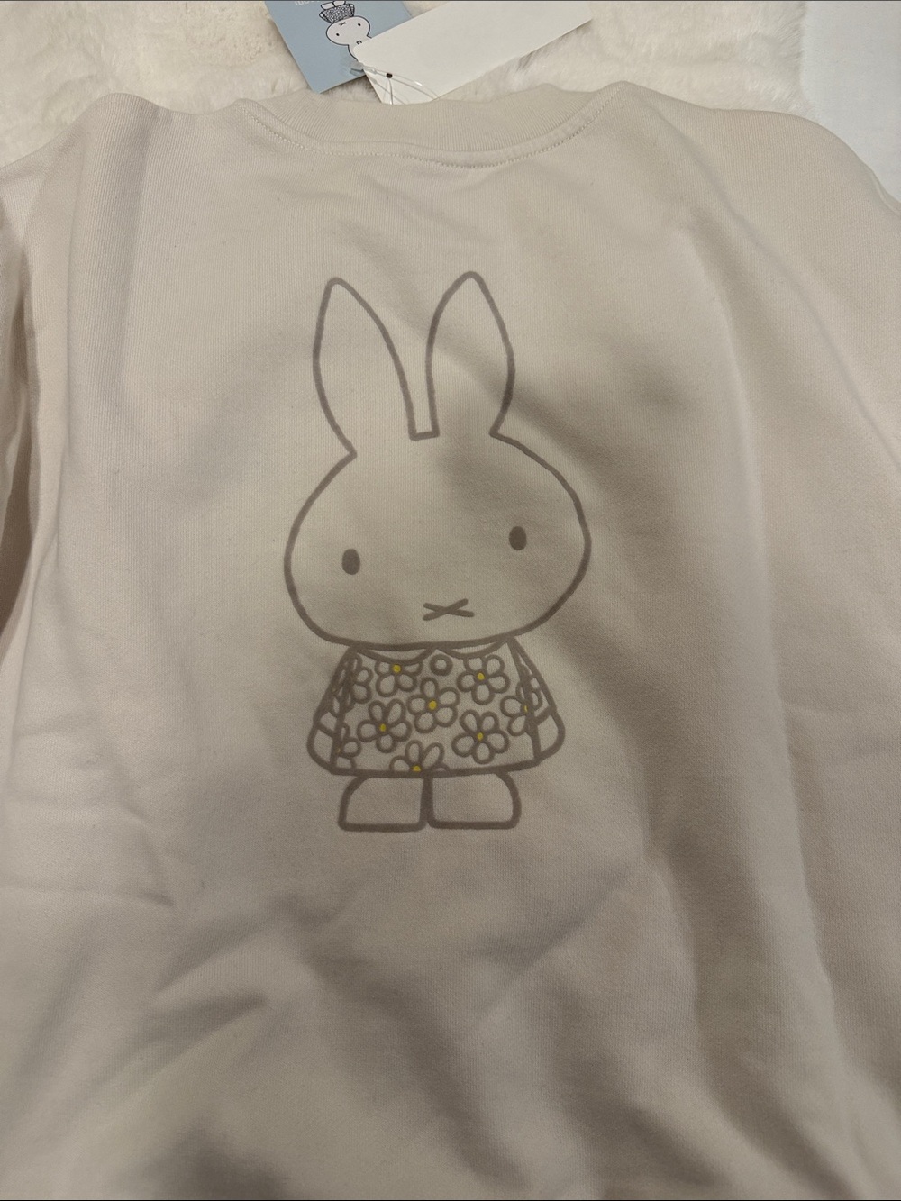 Miffy X Uniqlo Birthday Light Beige Crewneck Sweatshirt